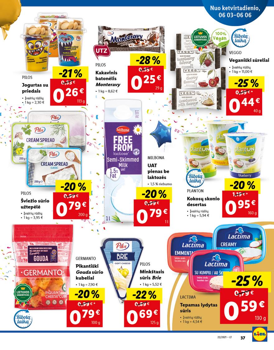 Lidl maisto prekių pasiūlymai akcijos nuo 
  2021-05-31 iki 
  2021-06-06 | Leidinukas.lt puslapis 37