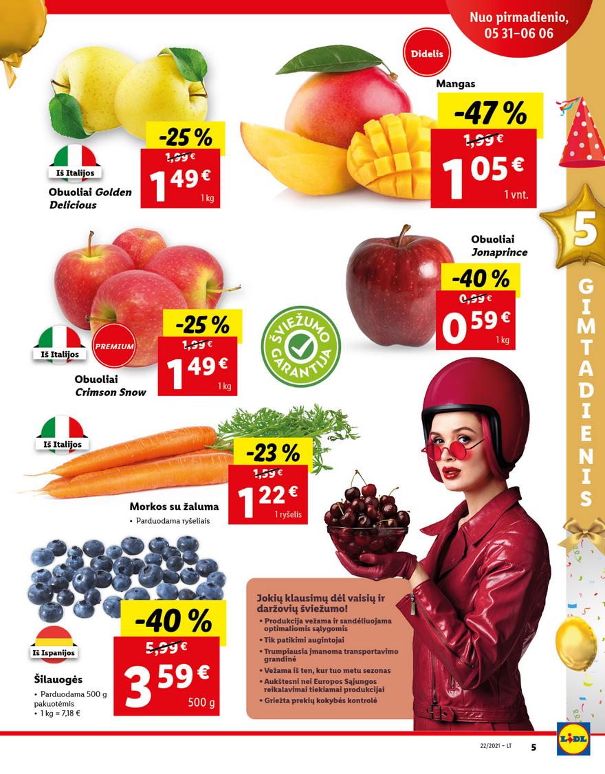 Lidl maisto prekių pasiūlymai akcijos nuo 
  2021-05-31 iki 
  2021-06-06 | Leidinukas.lt puslapis 5