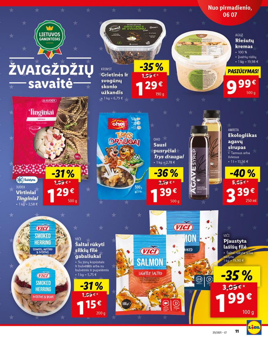 Lidl maisto prekių pasiūlymai akcijos nuo 
  2021-06-07 iki 
  2021-06-13 | Leidinukas.lt puslapis 11