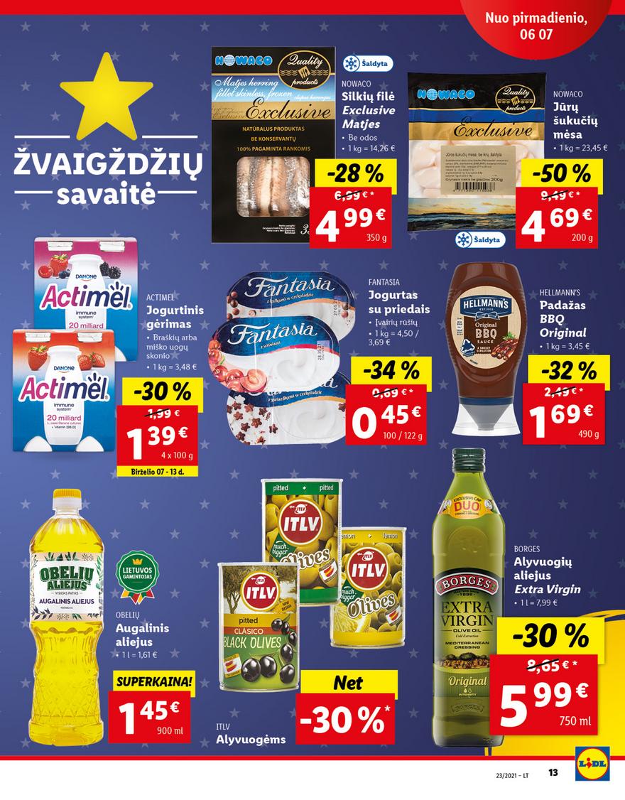 Lidl maisto prekių pasiūlymai akcijos nuo 
  2021-06-07 iki 
  2021-06-13 | Leidinukas.lt puslapis 13