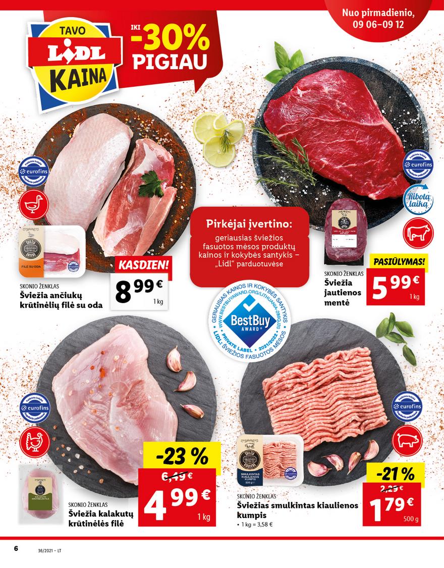 Lidl maisto prekių pasiūlymai akcijos nuo 
  2021-09-06 iki 
  2021-09-12 | Leidinukas.lt puslapis 6