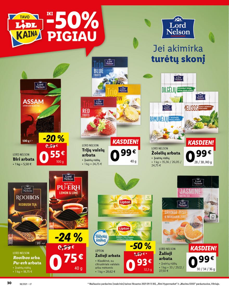 Lidl maisto prekių pasiūlymai akcijos nuo 
  2021-09-20 iki 
  2021-09-26 | Leidinukas.lt puslapis 30