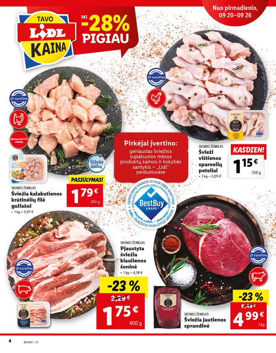 Lidl maisto prekių pasiūlymai akcijos nuo 
  2021-09-20 iki 
  2021-09-26 | Leidinukas.lt puslapis 4