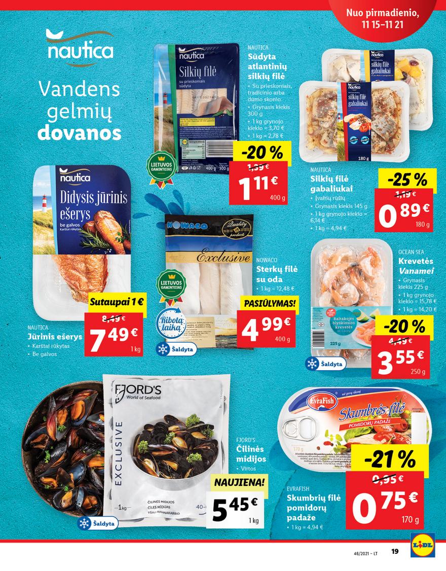 Lidl maisto prekių pasiūlymai akcijos nuo 
  2021-11-15 iki 
  2021-11-21 | Leidinukas.lt puslapis 19