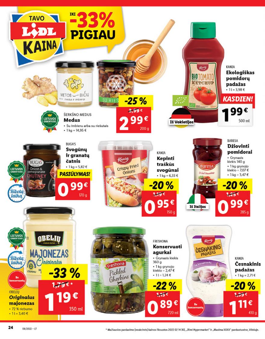 Lidl maisto prekių pasiūlymai akcijos nuo 
  2022-02-21 iki 
  2022-02-27 | Leidinukas.lt puslapis 24