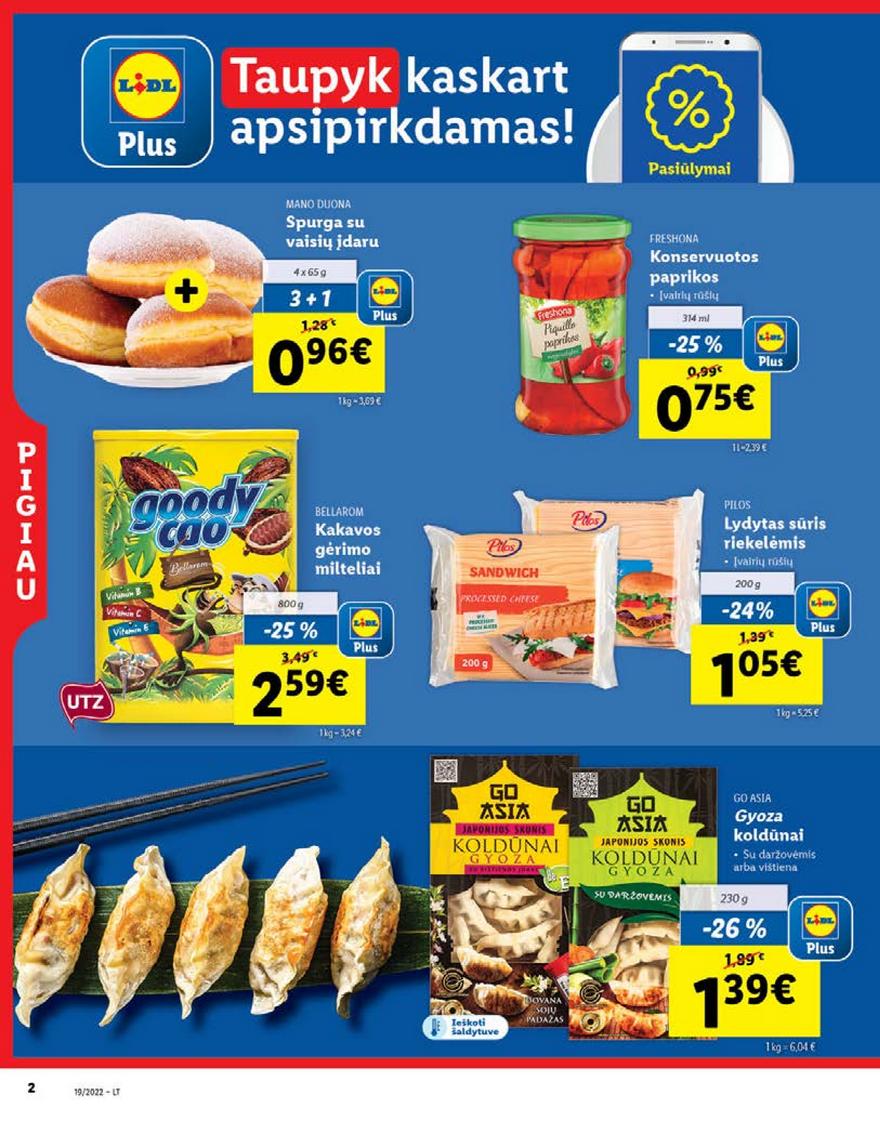 Lidl maisto prekių pasiūlymai akcijos nuo 
  2022-05-09 iki 
  2022-05-15 | Leidinukas.lt puslapis 2