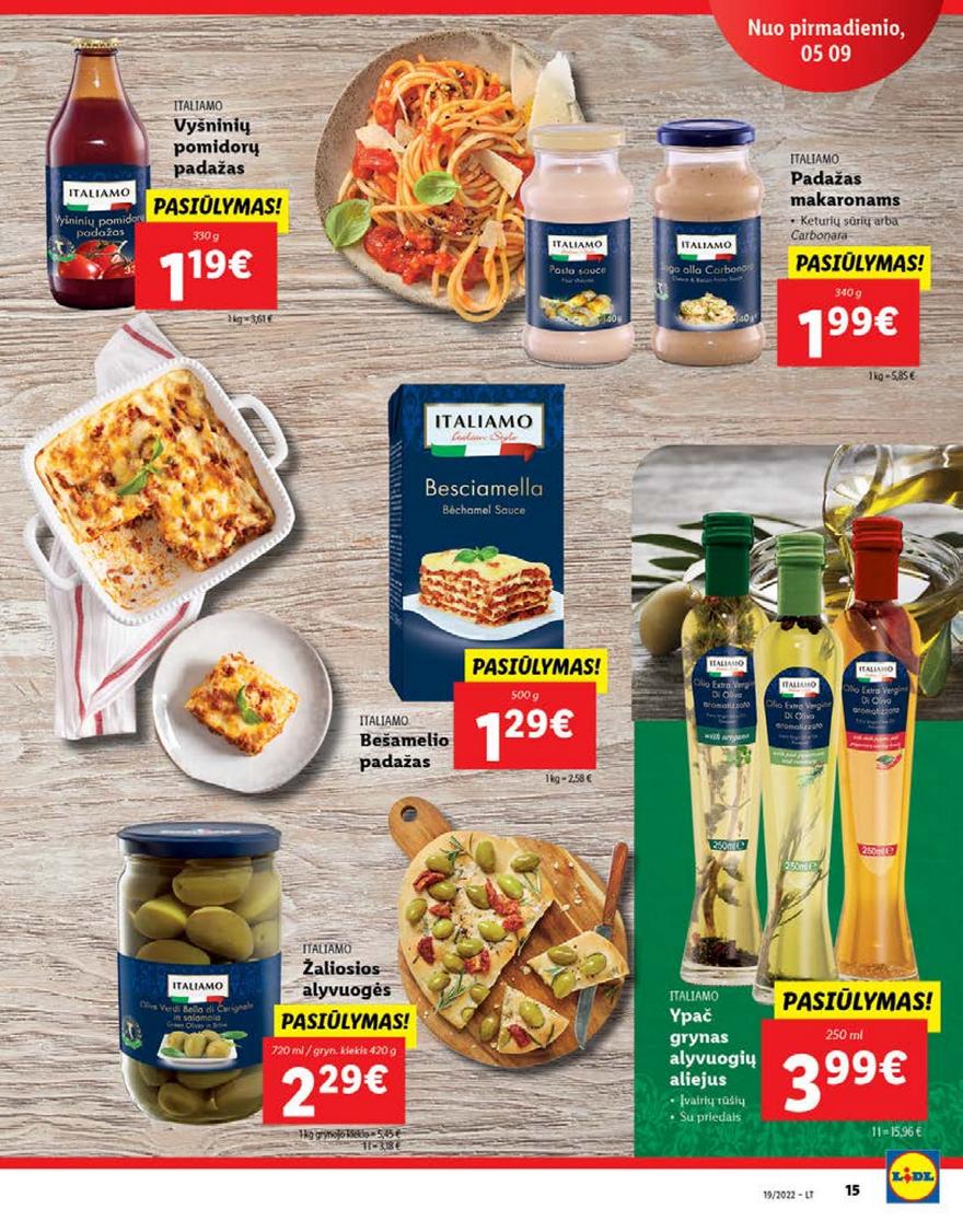 Lidl maisto prekių pasiūlymai akcijos nuo 
  2022-05-09 iki 
  2022-05-15 | Leidinukas.lt puslapis 15