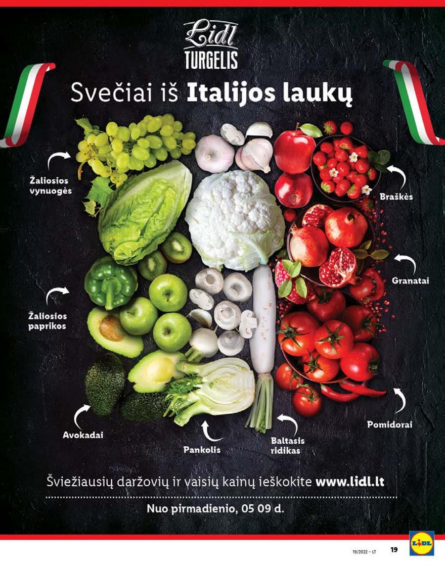 Lidl maisto prekių pasiūlymai akcijos nuo 
  2022-05-09 iki 
  2022-05-15 | Leidinukas.lt puslapis 19