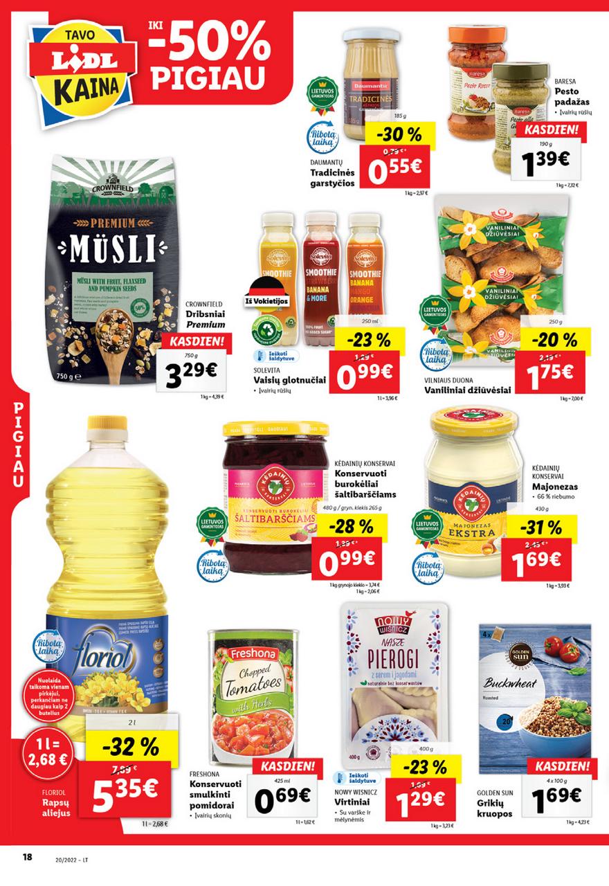 Lidl maisto prekių pasiūlymai akcijos nuo 
  2022-05-16 iki 
  2022-05-22 | Leidinukas.lt puslapis 18