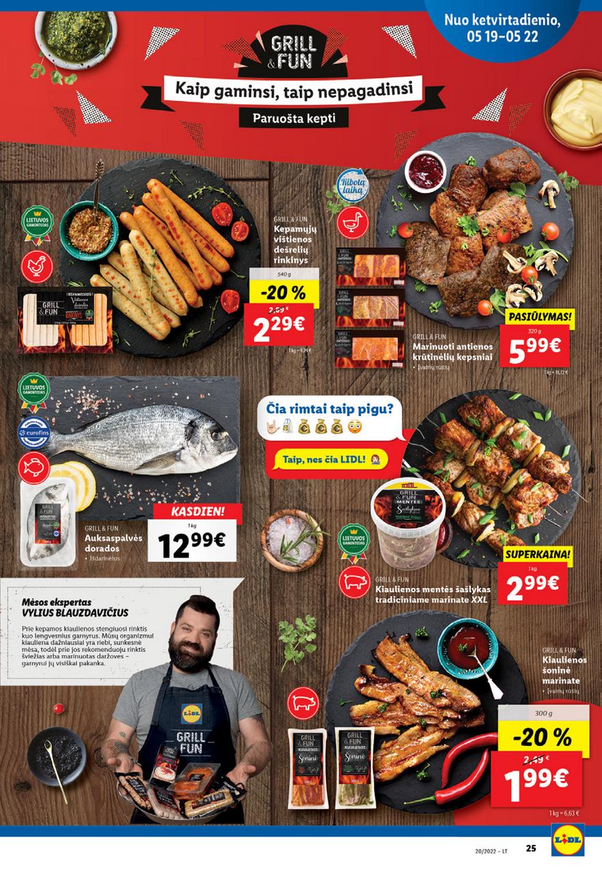 Lidl maisto prekių pasiūlymai akcijos nuo 
  2022-05-16 iki 
  2022-05-22 | Leidinukas.lt puslapis 25