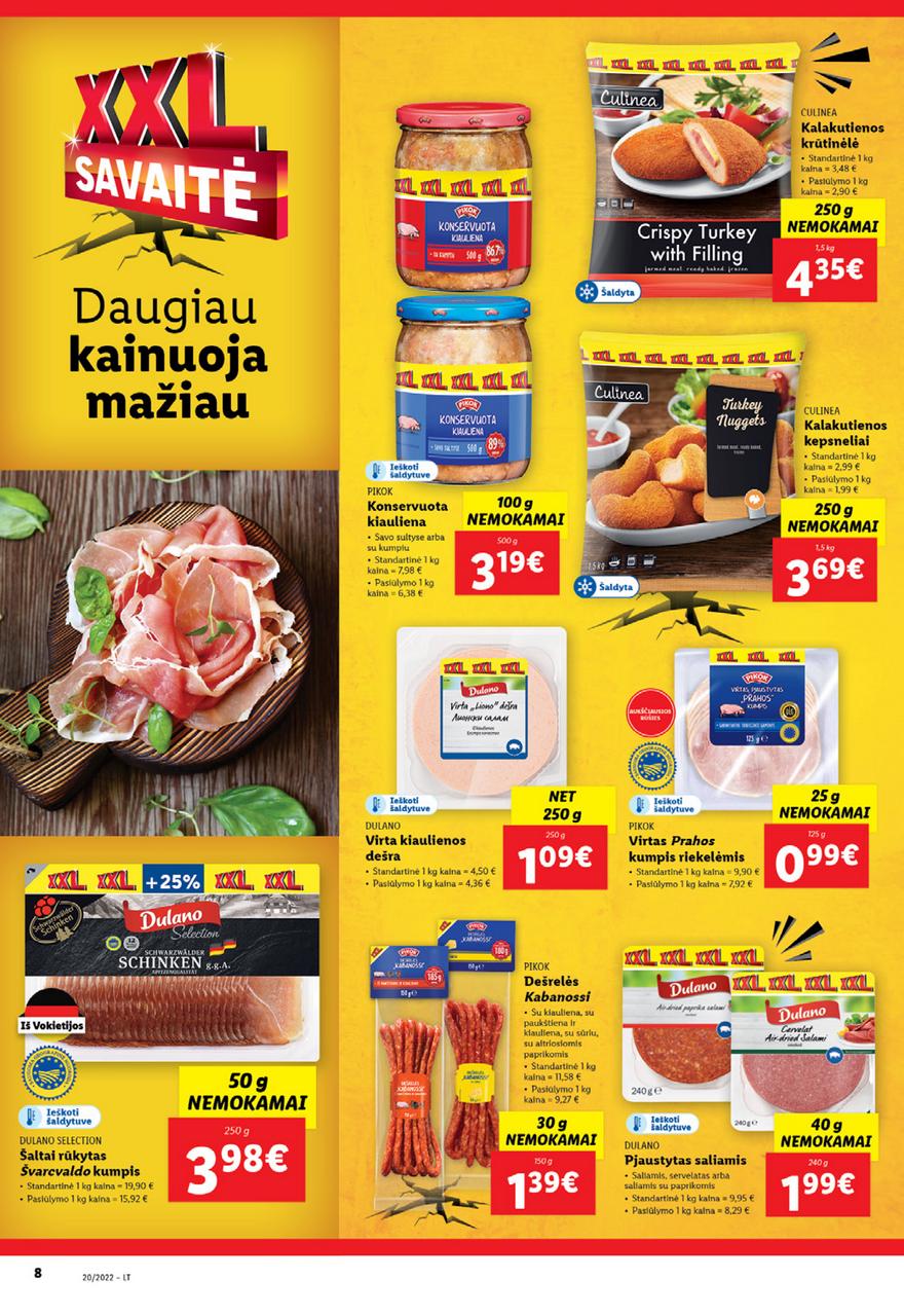 Lidl maisto prekių pasiūlymai akcijos nuo 
  2022-05-16 iki 
  2022-05-22 | Leidinukas.lt puslapis 8