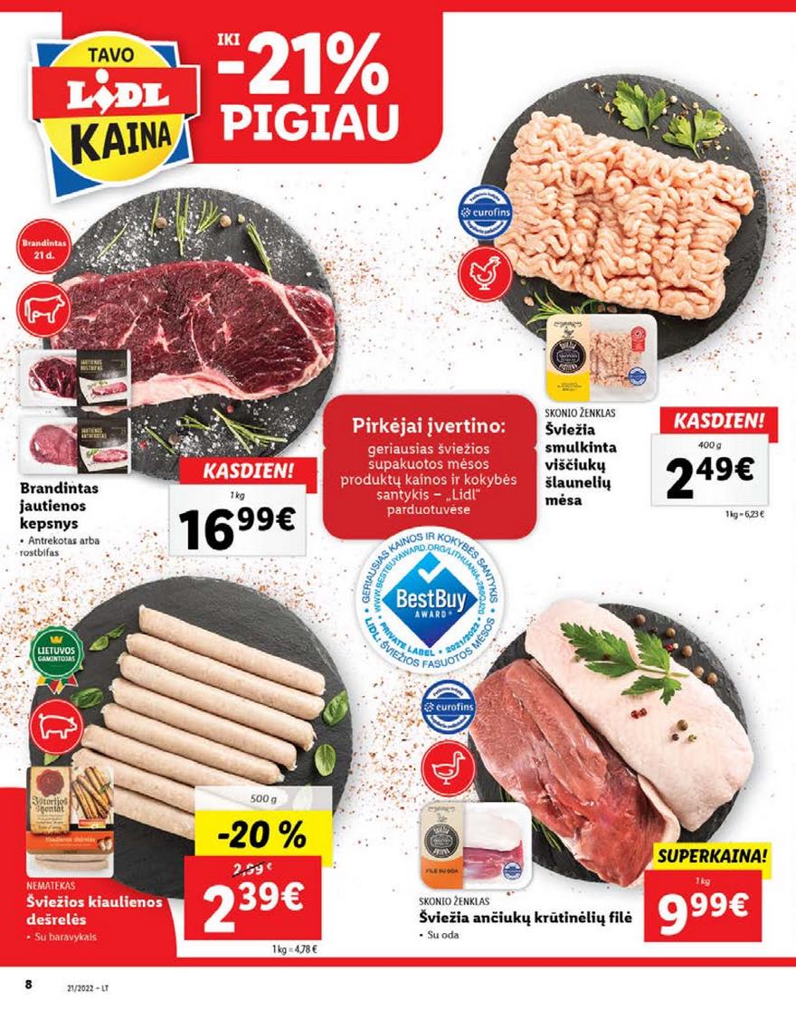 Lidl maisto prekių pasiūlymai akcijos nuo 
  2022-05-23 iki 
  2022-05-29 | Leidinukas.lt puslapis 8