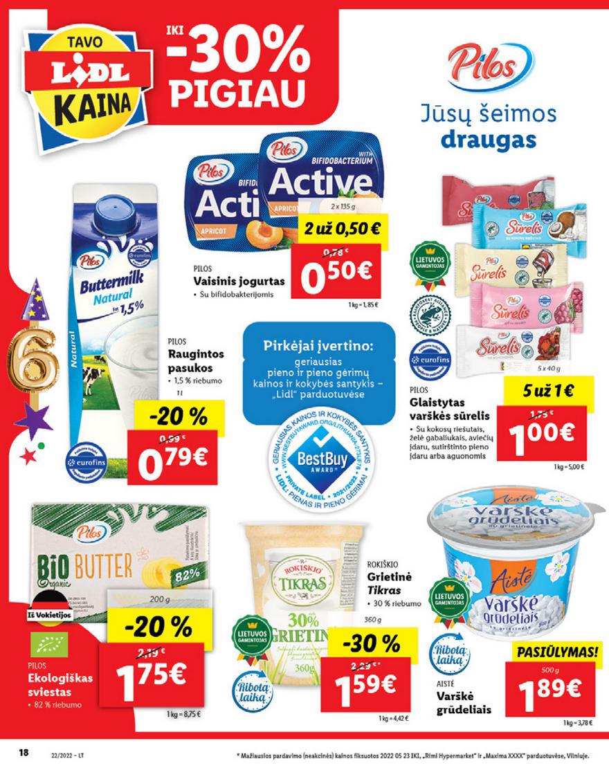 Lidl maisto prekių pasiūlymai akcijos nuo 
  2022-05-30 iki 
  2022-06-05 | Leidinukas.lt puslapis 18