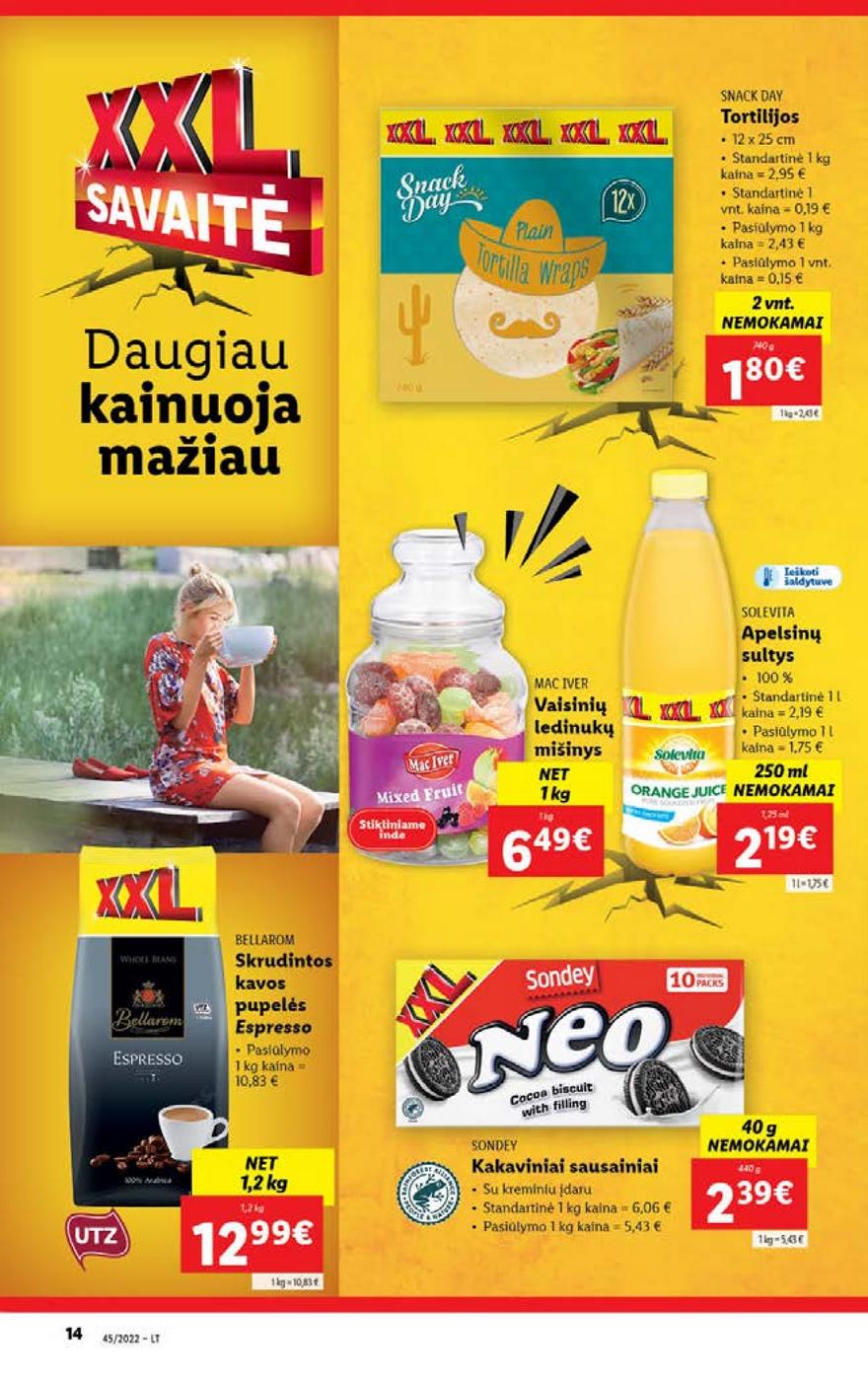 Lidl maisto prekių pasiūlymai akcijos nuo 
  2022-11-07 iki 
  2022-11-13 | Leidinukas.lt puslapis 14