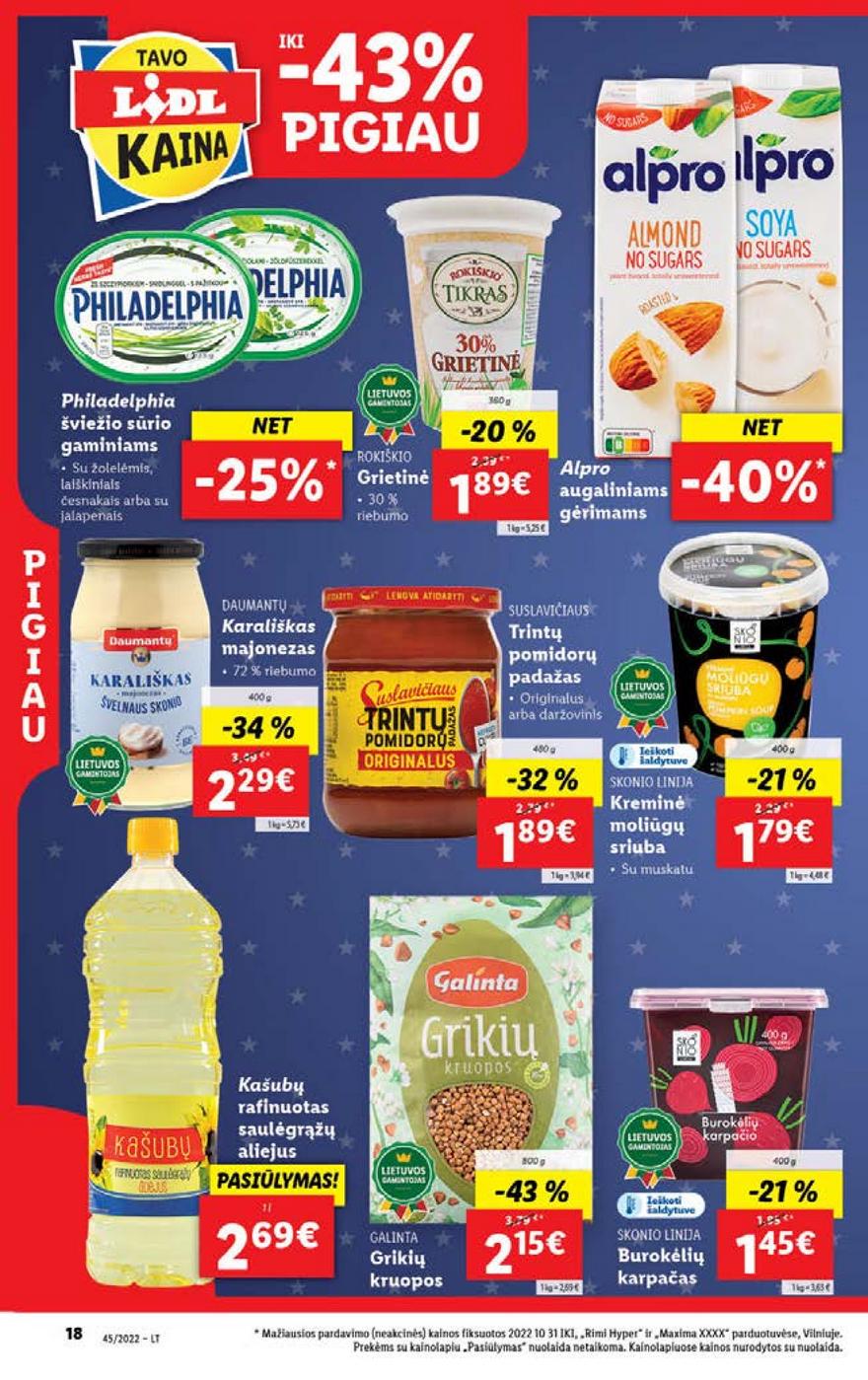 Lidl maisto prekių pasiūlymai akcijos nuo 
  2022-11-07 iki 
  2022-11-13 | Leidinukas.lt puslapis 18