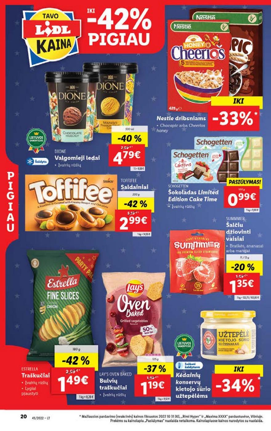 Lidl maisto prekių pasiūlymai akcijos nuo 
  2022-11-07 iki 
  2022-11-13 | Leidinukas.lt puslapis 20