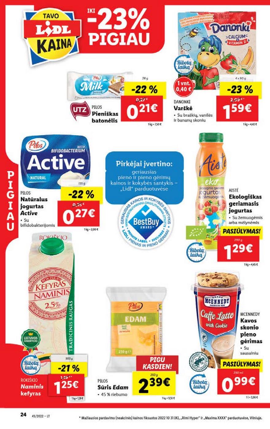 Lidl maisto prekių pasiūlymai akcijos nuo 
  2022-11-07 iki 
  2022-11-13 | Leidinukas.lt puslapis 24