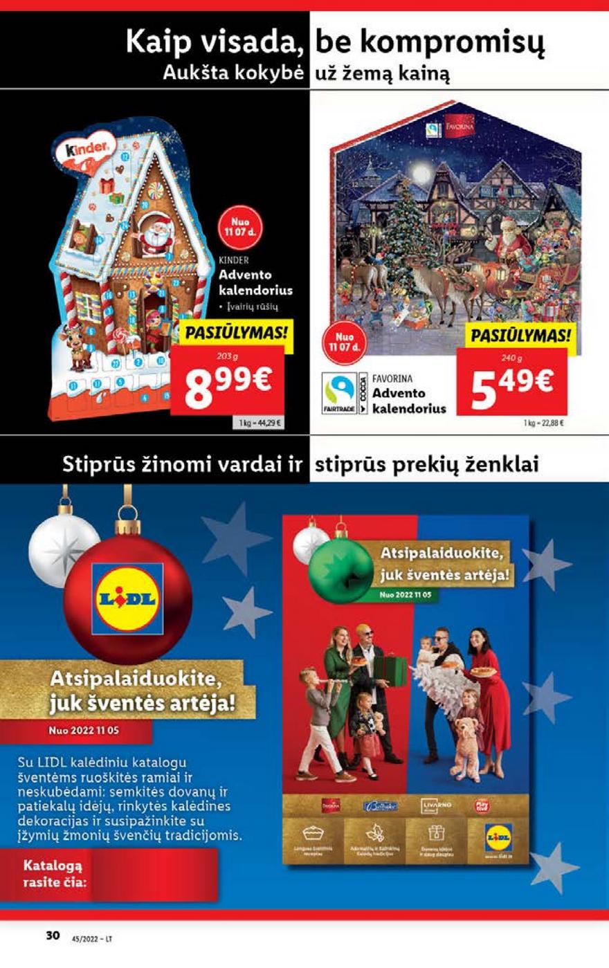 Lidl maisto prekių pasiūlymai akcijos nuo 
  2022-11-07 iki 
  2022-11-13 | Leidinukas.lt puslapis 30