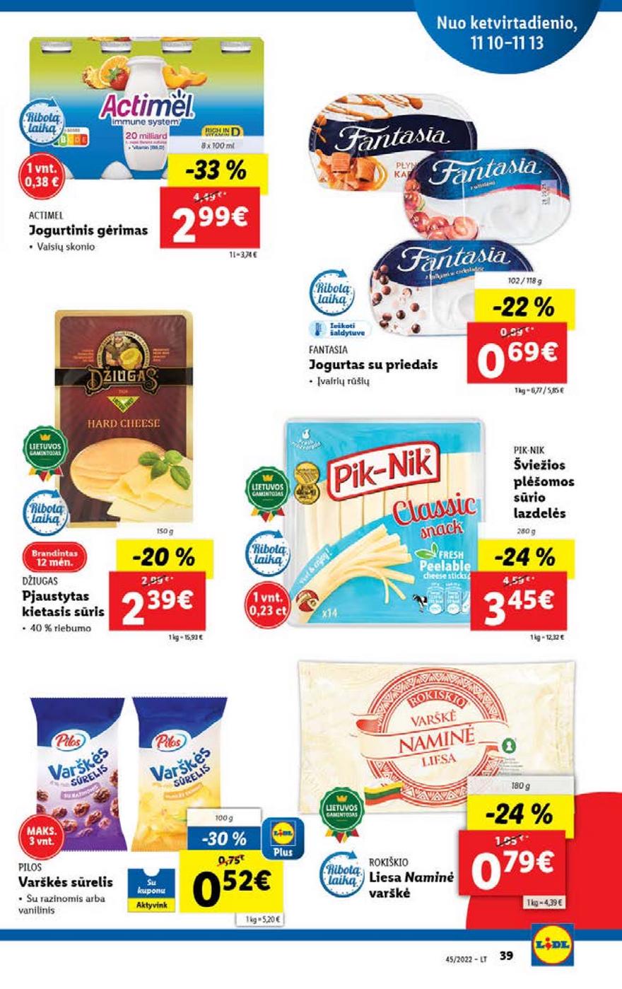 Lidl maisto prekių pasiūlymai akcijos nuo 
  2022-11-07 iki 
  2022-11-13 | Leidinukas.lt puslapis 39