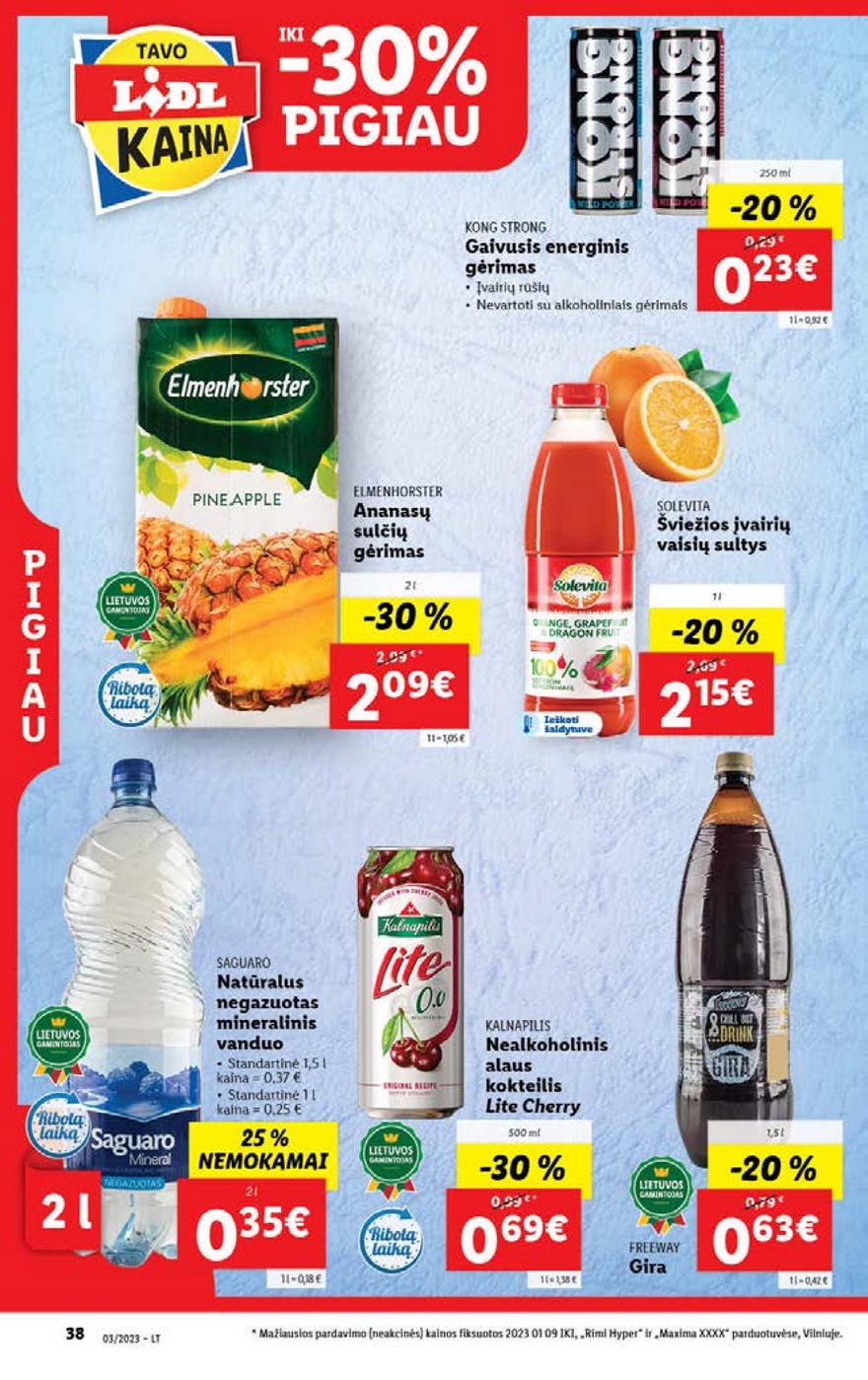 Lidl maisto prekių pasiūlymai akcijos nuo 
  2023-01-16 iki 
  2023-01-22 | Leidinukas.lt puslapis 38