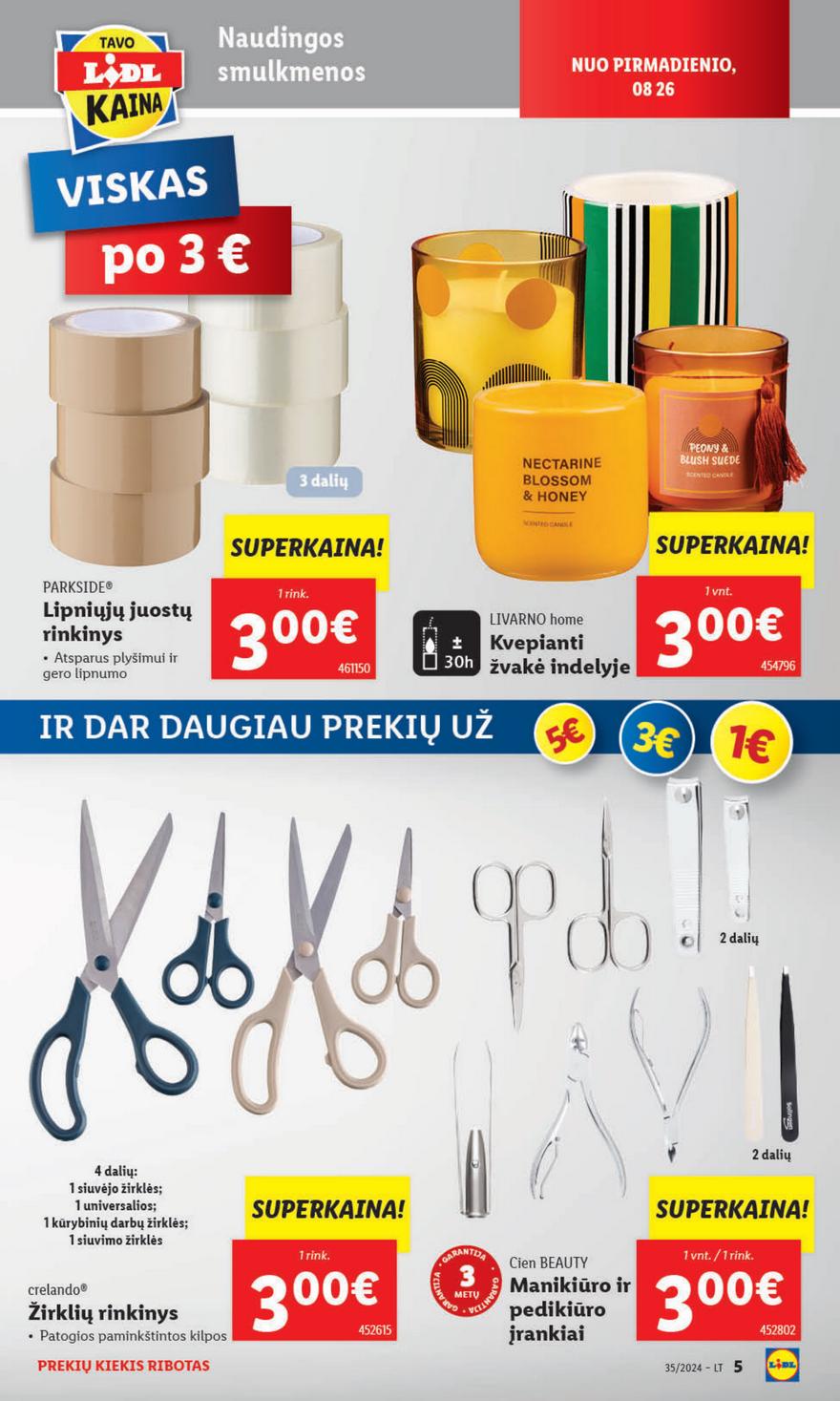 Lidl ne maisto leidinys akcijos nuo 
  2024-08-26 iki 
  2024-09-01 | Leidinukas.lt puslapis 5