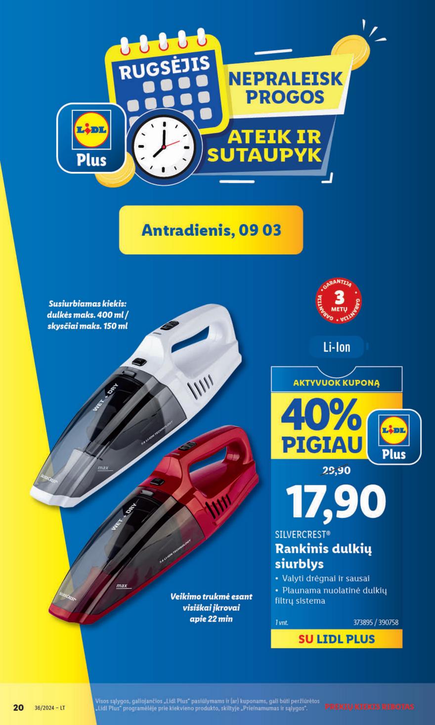 Lidl ne maisto leidinys akcijos nuo 
  2024-09-02 iki 
  2024-09-08 | Leidinukas.lt puslapis 20