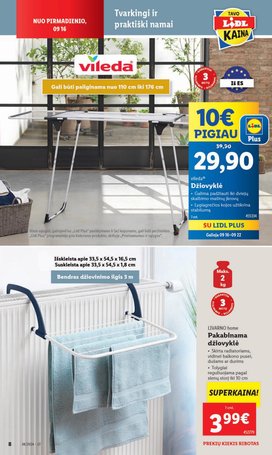 Lidl ne maisto leidinys akcijos nuo 
  2024-09-16 iki 
  2024-09-22 | Leidinukas.lt puslapis 8