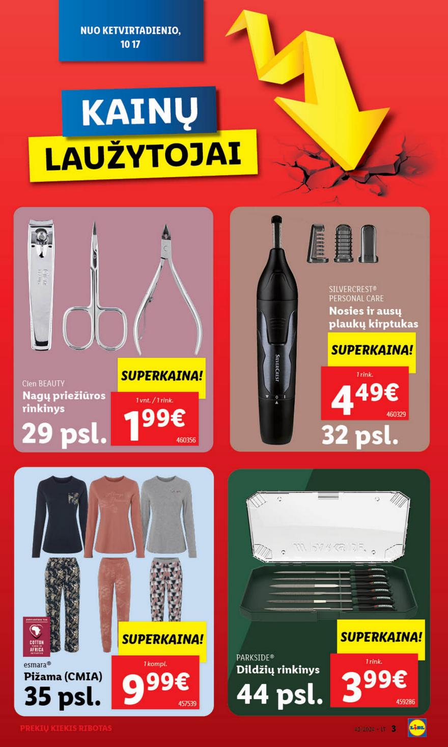 Lidl ne maisto leidinys akcijos nuo 
  2024-10-14 iki 
  2024-10-20 | Leidinukas.lt puslapis 3