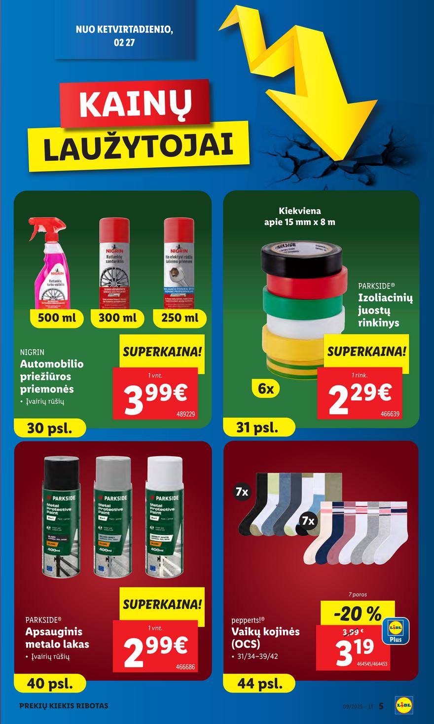 Lidl ne maisto leidinys akcijos nuo 
  2025-02-24 iki 
  2025-03-02 | Leidinukas.lt puslapis 5