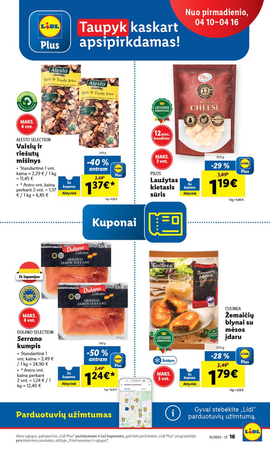 Lidl pasiūlymai akcijos nuo 
  2023-04-10 iki 
  2023-04-16 | Leidinukas.lt puslapis 16