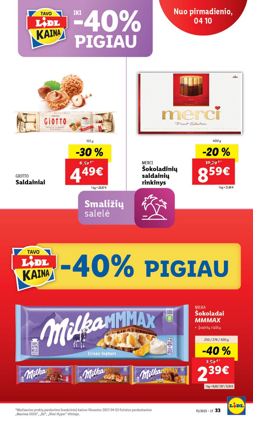 Lidl pasiūlymai akcijos nuo 
  2023-04-10 iki 
  2023-04-16 | Leidinukas.lt puslapis 33