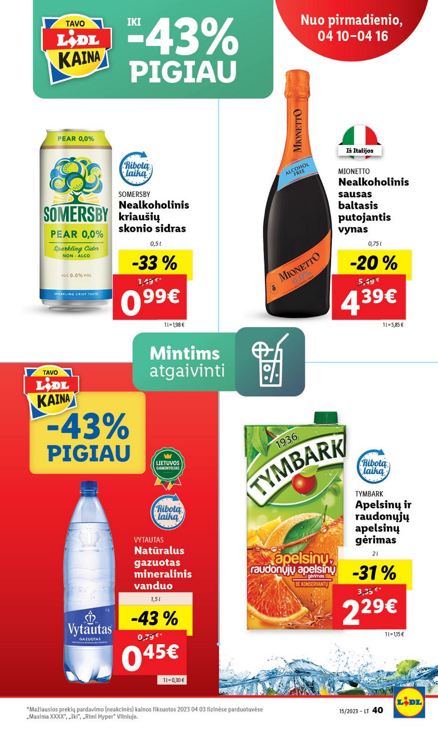 Lidl pasiūlymai akcijos nuo 
  2023-04-10 iki 
  2023-04-16 | Leidinukas.lt puslapis 40