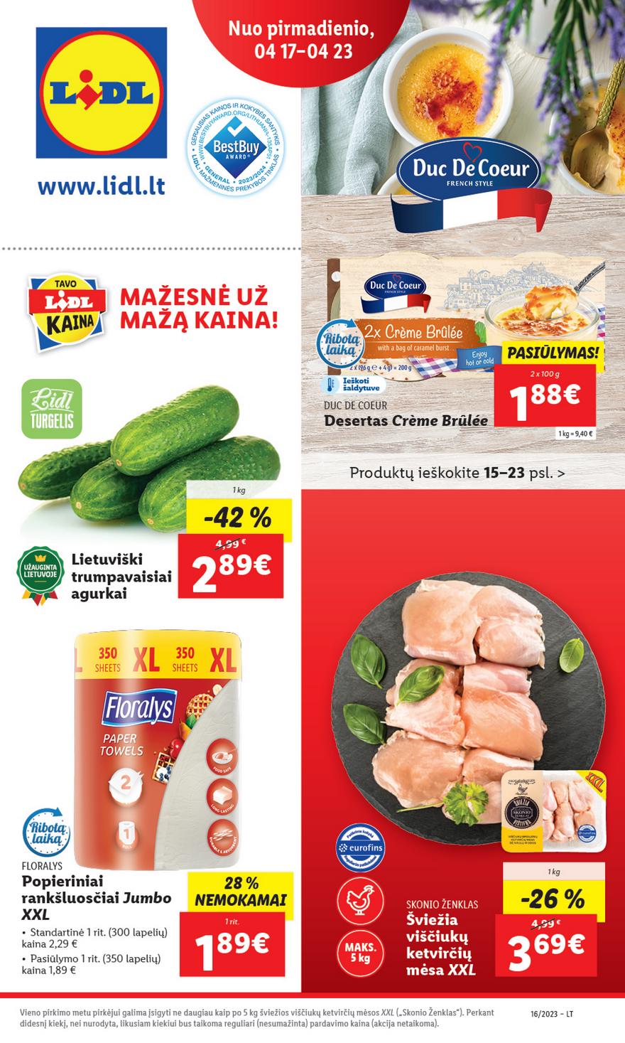 Lidl pasiūlymai akcijos nuo 
  2023-04-17 iki 
  2023-04-23 | Leidinukas.lt puslapis 1