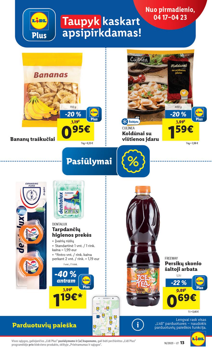 Lidl pasiūlymai akcijos nuo 
  2023-04-17 iki 
  2023-04-23 | Leidinukas.lt puslapis 13