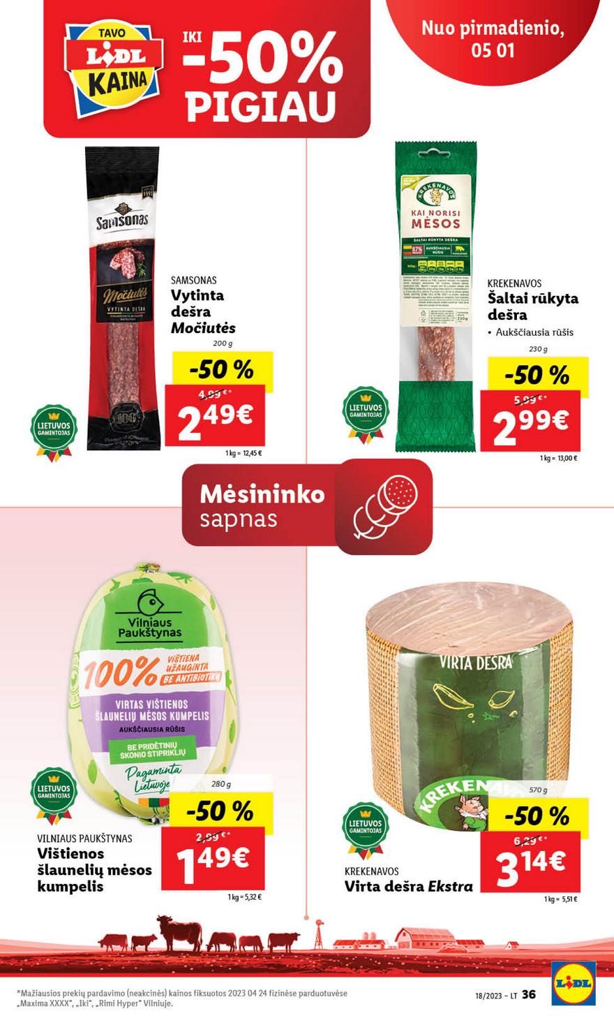 Lidl pasiūlymai akcijos nuo 
  2023-05-01 iki 
  2023-05-07 | Leidinukas.lt puslapis 36