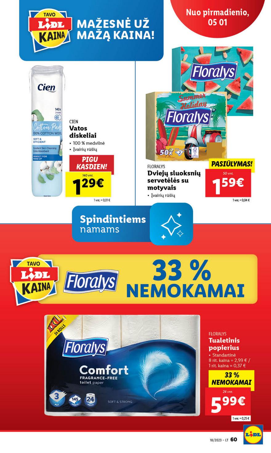 Lidl pasiūlymai akcijos nuo 
  2023-05-01 iki 
  2023-05-07 | Leidinukas.lt puslapis 60