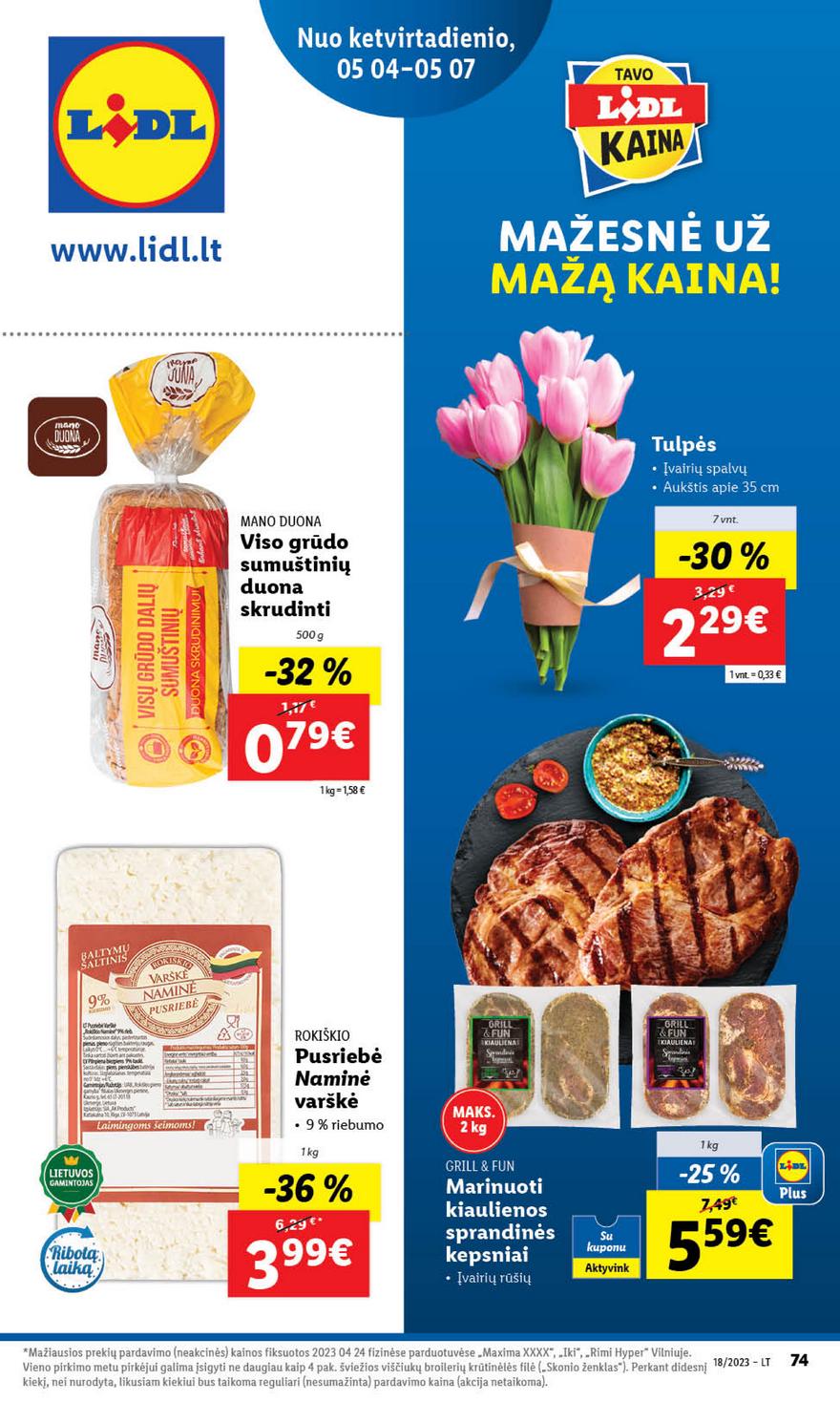 Lidl pasiūlymai akcijos nuo 
  2023-05-01 iki 
  2023-05-07 | Leidinukas.lt puslapis 74