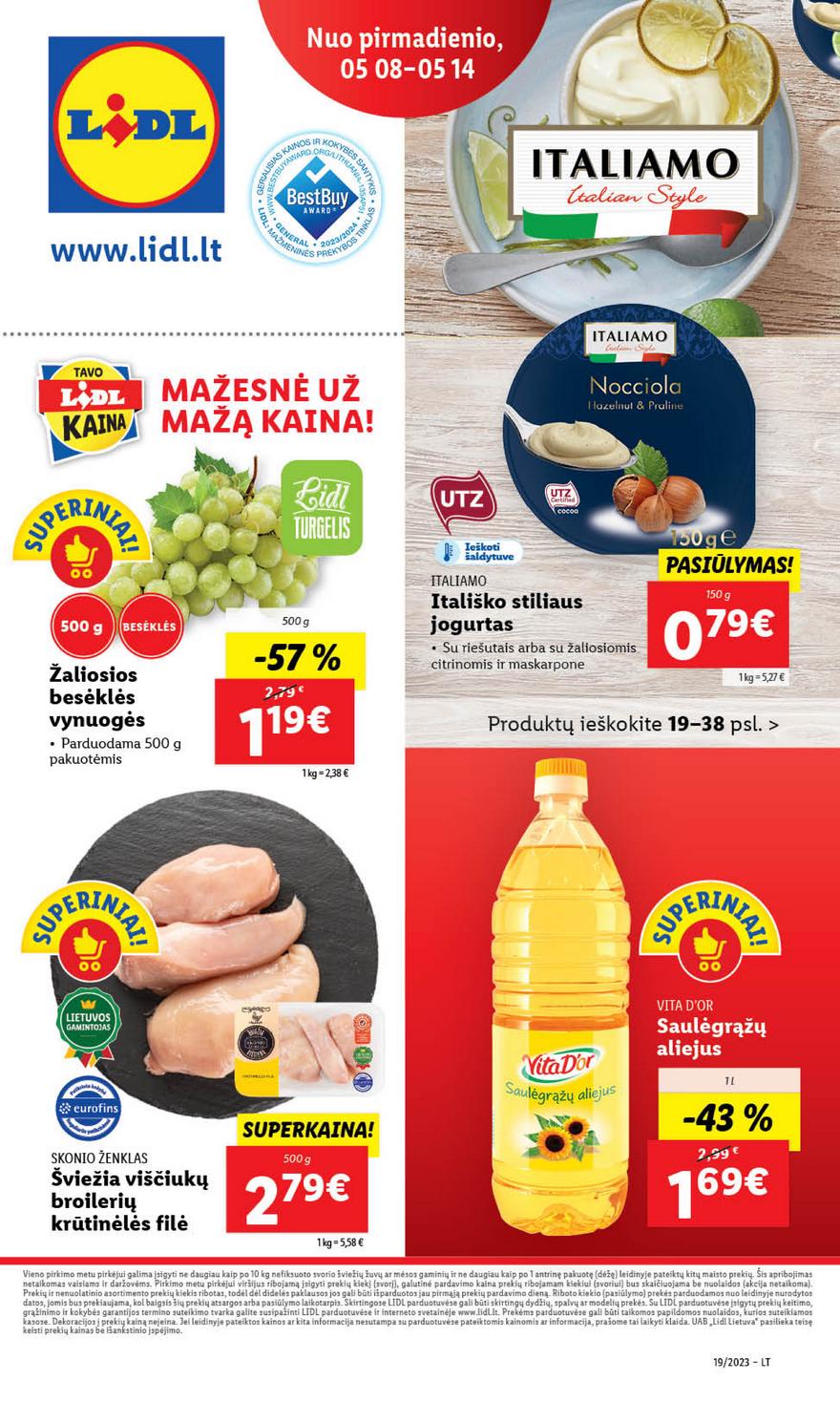 Lidl pasiūlymai akcijos nuo 
  2023-05-08 iki 
  2023-05-14 | Leidinukas.lt puslapis 1