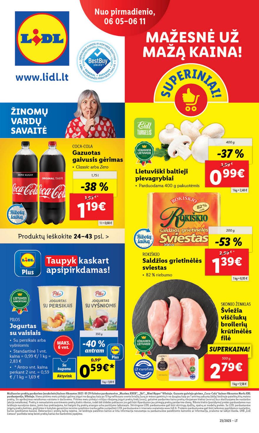 Lidl pasiūlymai akcijos nuo 
  2023-06-05 iki 
  2023-06-11 | Leidinukas.lt puslapis 1