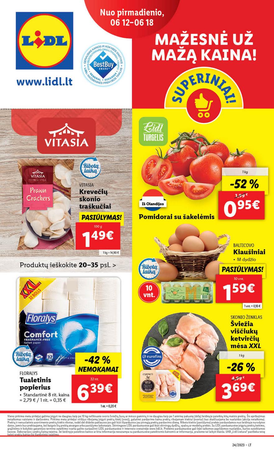 Lidl pasiūlymai akcijos nuo 
  2023-06-12 iki 
  2023-06-18 | Leidinukas.lt puslapis 1