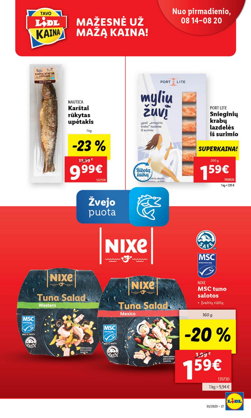 Lidl pasiūlymai akcijos nuo 
  2023-08-14 iki 
  2023-08-20 | Leidinukas.lt puslapis 33