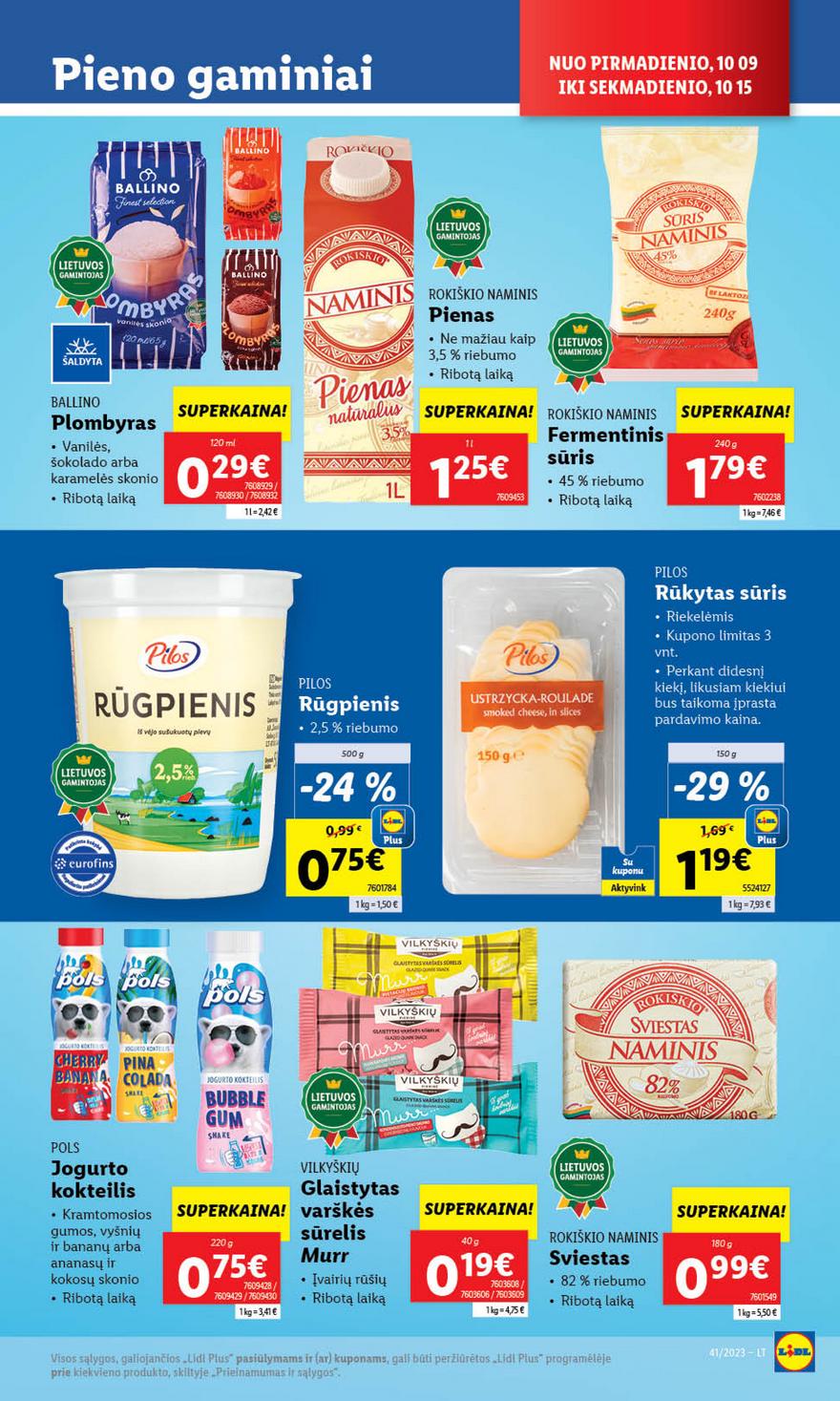 Lidl pasiūlymai akcijos nuo 
  2023-10-09 iki 
  2023-10-15 | Leidinukas.lt puslapis 33