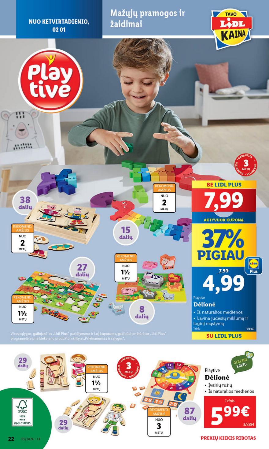 Lidl pasiūlymai akcijos nuo 
  2024-01-29 iki 
  2024-02-04 | Leidinukas.lt puslapis 22