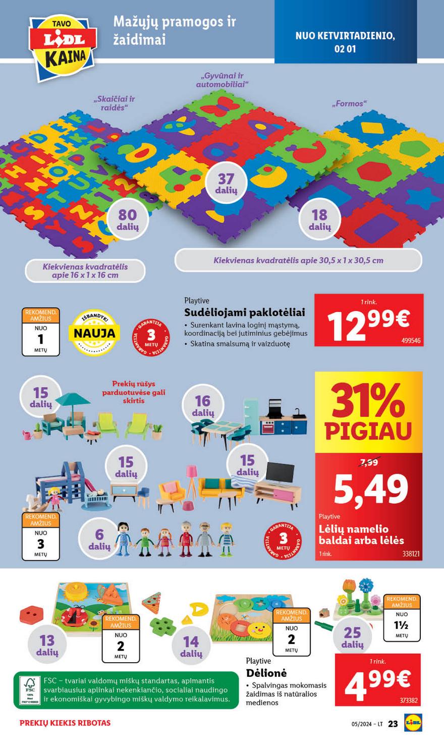 Lidl pasiūlymai akcijos nuo 
  2024-01-29 iki 
  2024-02-04 | Leidinukas.lt puslapis 23