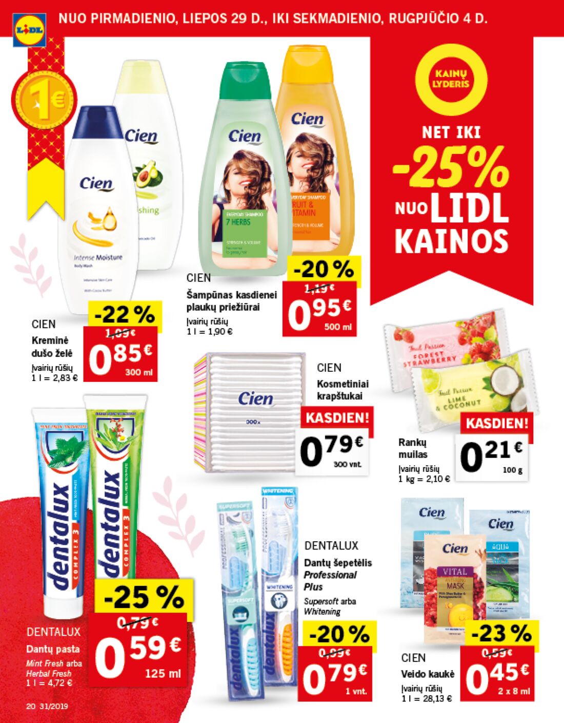 Lidl savaitinis leidinys akcijos nuo 
  2019-07-29 iki 
  2019-08-04 | Leidinukas.lt puslapis 20