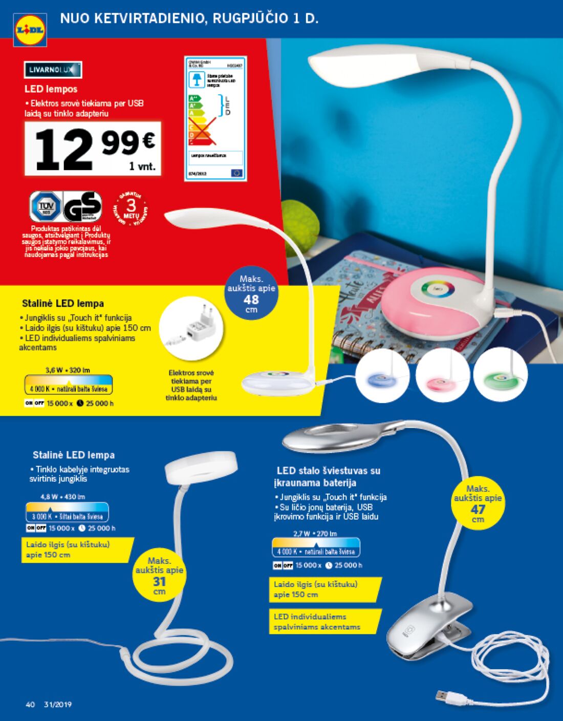 Lidl savaitinis leidinys akcijos nuo 
  2019-07-29 iki 
  2019-08-04 | Leidinukas.lt puslapis 40