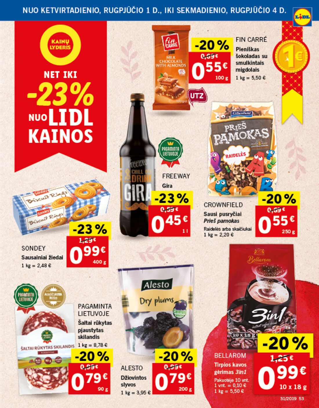 Lidl savaitinis leidinys akcijos nuo 
  2019-07-29 iki 
  2019-08-04 | Leidinukas.lt puslapis 53