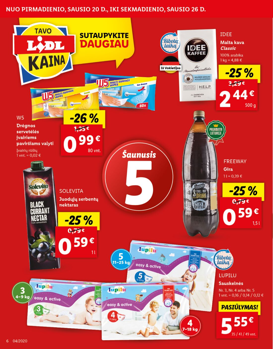 Lidl savaitinis leidinys akcijos nuo 
  2020-01-20 iki 
  2020-01-26 | Leidinukas.lt puslapis 6