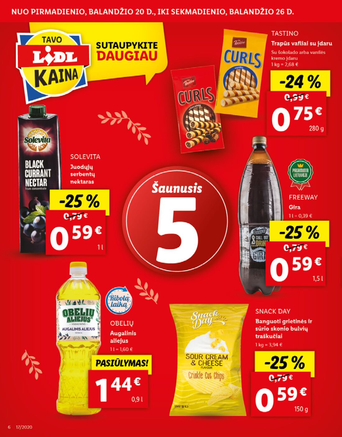 Lidl savaitinis leidinys akcijos nuo 
  2020-04-20 iki 
  2020-04-26 | Leidinukas.lt puslapis 6