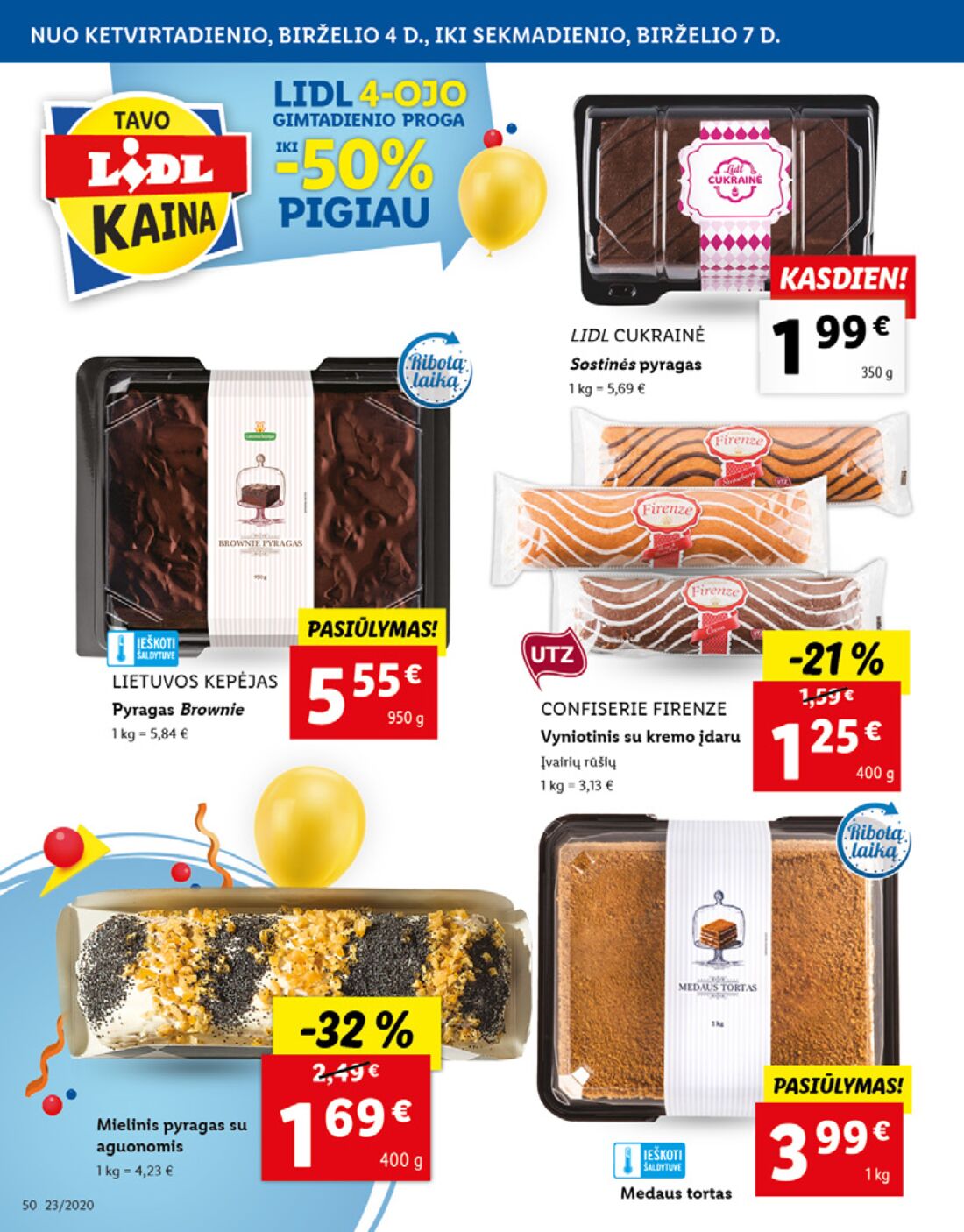 Lidl savaitinis leidinys akcijos nuo 
  2020-06-01 iki 
  2020-06-07 | Leidinukas.lt puslapis 50